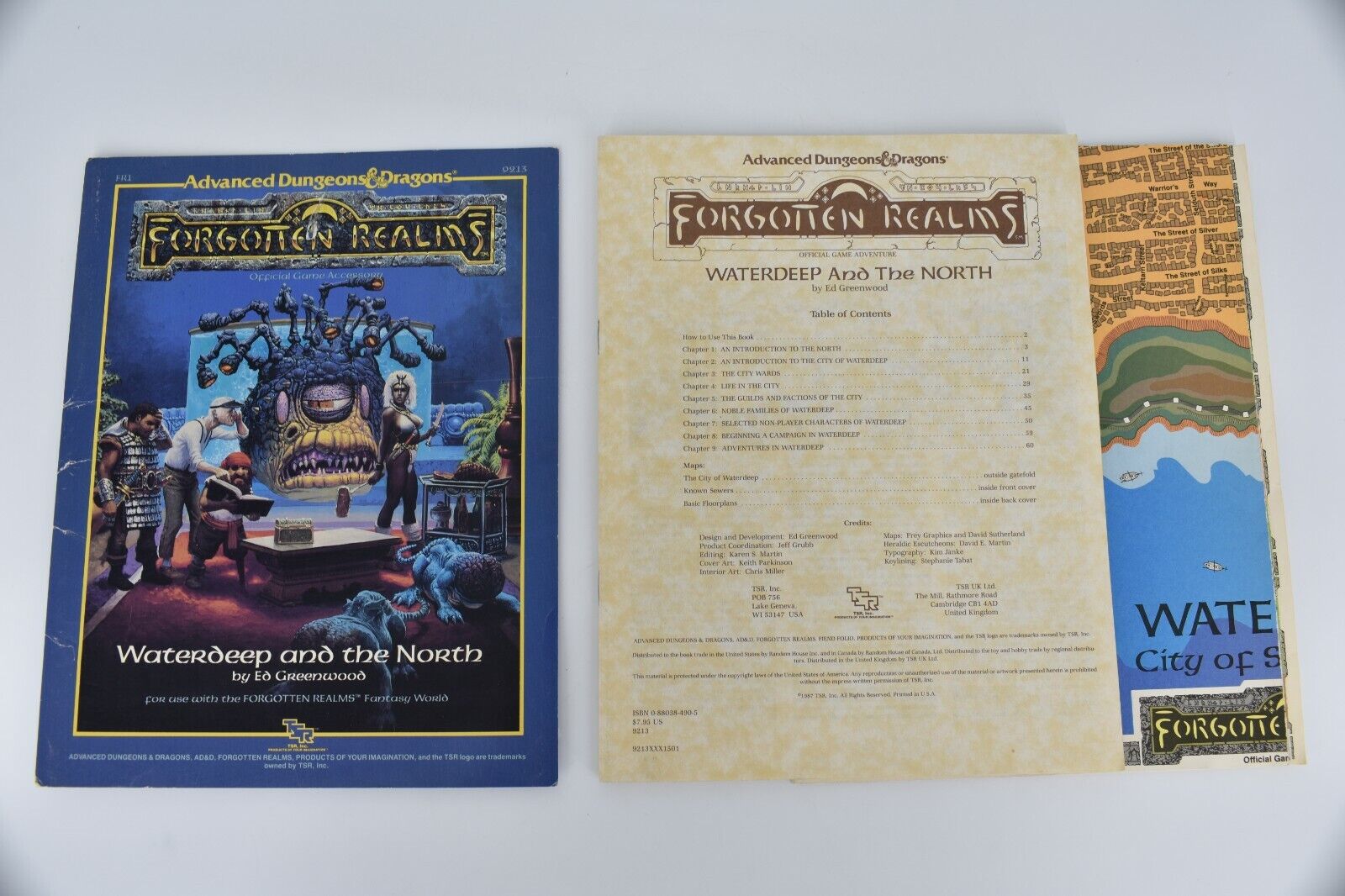 WATERDEEP AND THE NORTH AD&D Forgotten Realms Fantasy Roleplaying FR1 9213