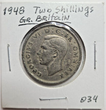 GREAT BRITAIN 1948  TWO SHILLINGS George VI Florin coin   GB034