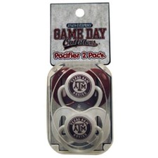 Texas A M Aggies Baby Pacifiers 2 Pack NEW GameDay Infant Newborn Packie