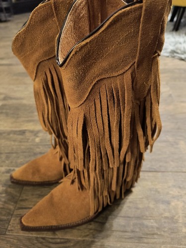 BNWT Tanner Mark Western Fringe Boots 