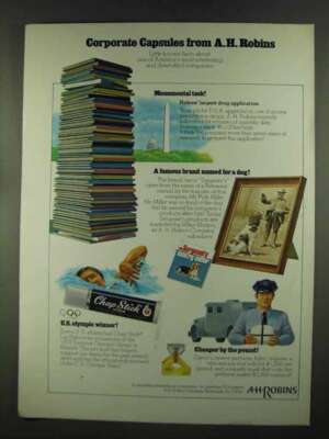 1972 A.H. Robins Company Ad - Corporate Capsules