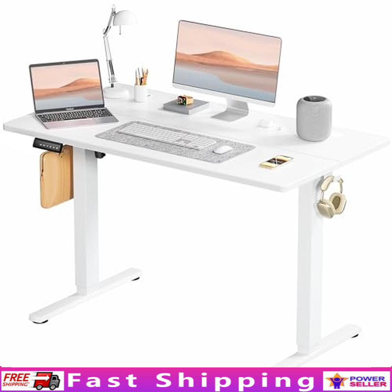Electric Adjustable Standing Desk Ergonomic Sit Stand Home Office Workstation US-image