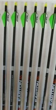 @NEW@ 6- Easton 6.5mm 500 Classic Acu-Carbon Arrows w/ Bully Vanes & Inserts