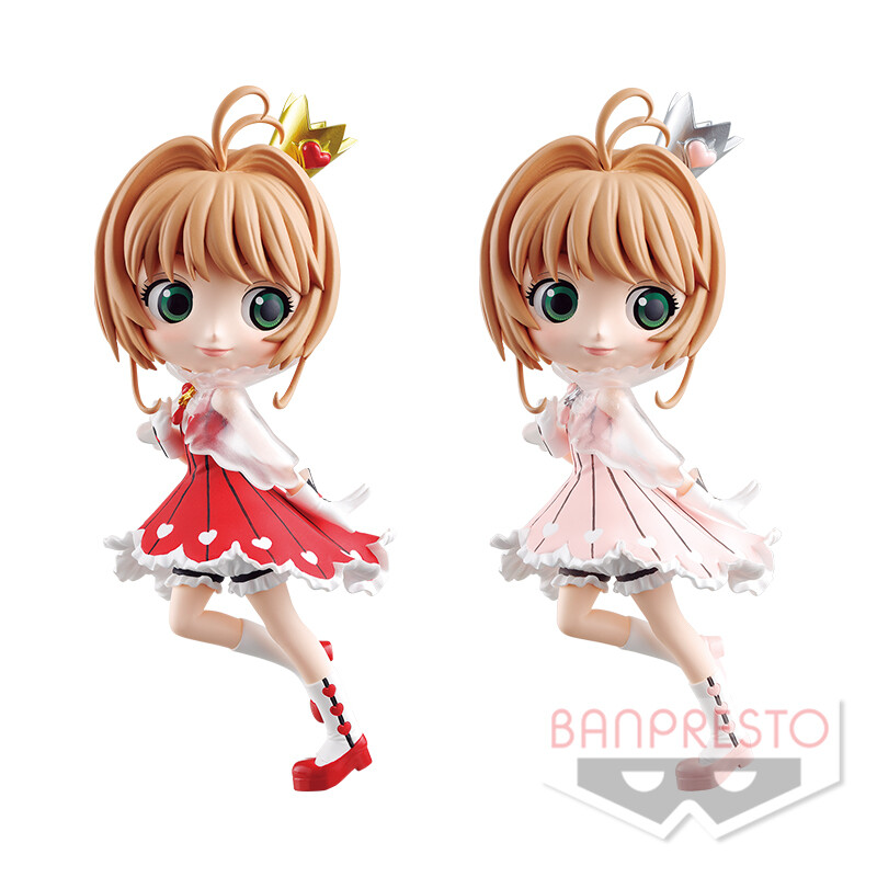 BANPRESTO Q POSKET Sakura – Card Captor Sakura Sakura Card Edition Pastel – 14 Cm Große PVC-Figur – Bezauberndes Sammlerstück Für Fans