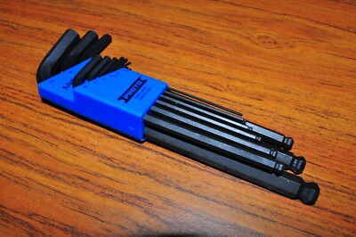Proto® J4996 9 Piece Round Ball Head Hex Key Set 1.5mm to 10mm L