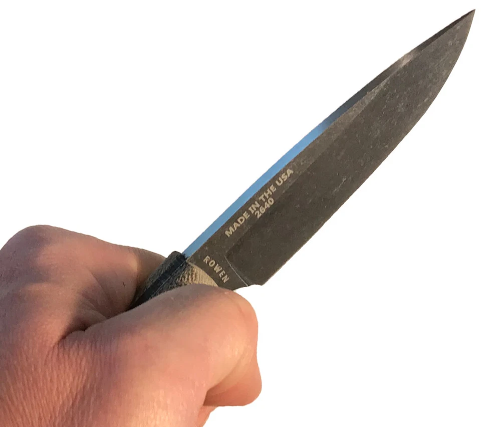 Cuchillos ESEE JG3 cuchillo óxido negro, funda de cuero James Gibson Bushcraft Foto 4 de 4