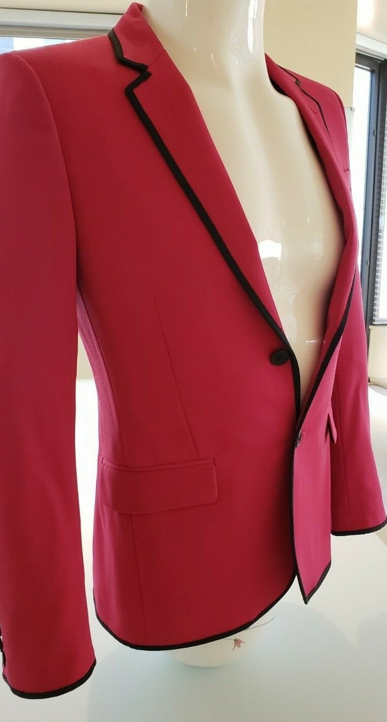 GIACCA SPORTIVA UOMO SAINT LAURENT YSL ROSA FENICOTTERO BORDO NERO 36 46 NUOVA kaed