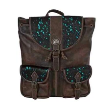 NWT Myra Bag Brown Starlight Prairie Leather & Hairon Backpack Bag Western Boho