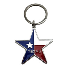 Texas Keychain Key Ring Travel Tourist Souvenir US States Lone Star Flag America
