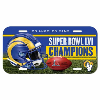 LOS ANGELES RAMS (1) Official NFL Super Bowl Champions LVI Color License  Plate