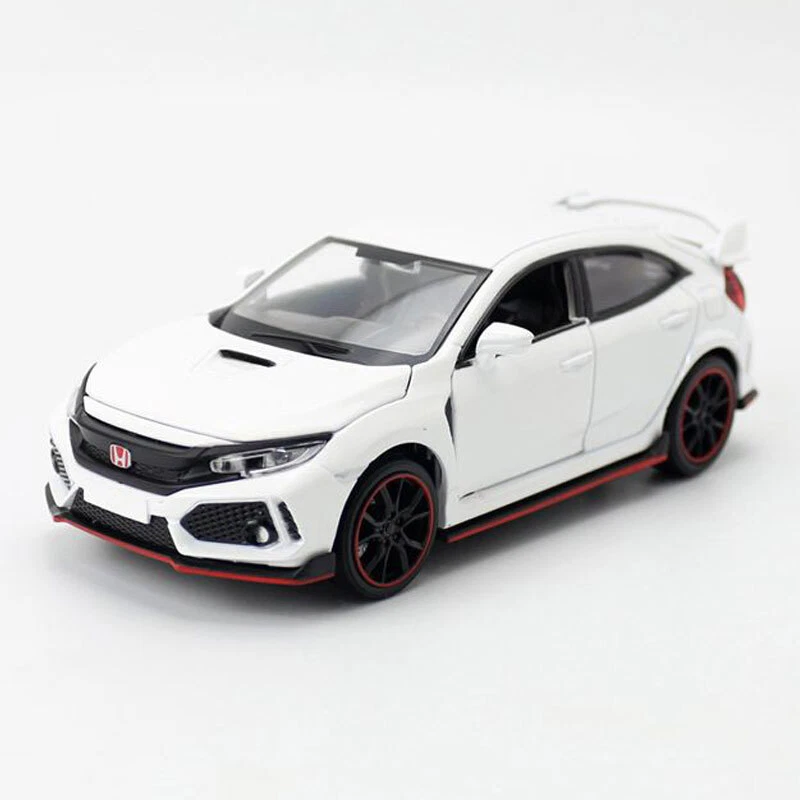 Honda Civic Type R Hot Hatch 1/32 Model Car Diecast Toy Vehicle Kids Gift White - Imagem 3 de 4