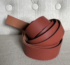 175 cm long Burnt Red Smooth Cowhide Leather straps 1.4-1.6mm thickness