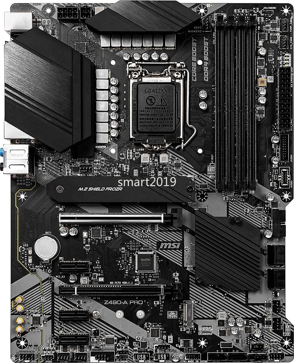 MSI ProSeries ATX Motherboard Intel LGA 1200 Socket Z490-A Pro | eBay