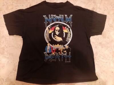 NAPALM DEATH RARE SHIRT - US GRINDCRUSHER TOUR 91 corpse Morbid