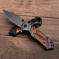 Personalized Laser Engraved Pocket Knife, Great Gift Idea for Boyfriend, Husband