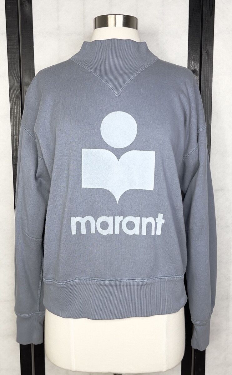 ISABEL MARANT ETOILE logo-print mock-neck sweatshirt. Size ISABEL MARANT ETOILE logo-print mock-neck sweatshirt. Size