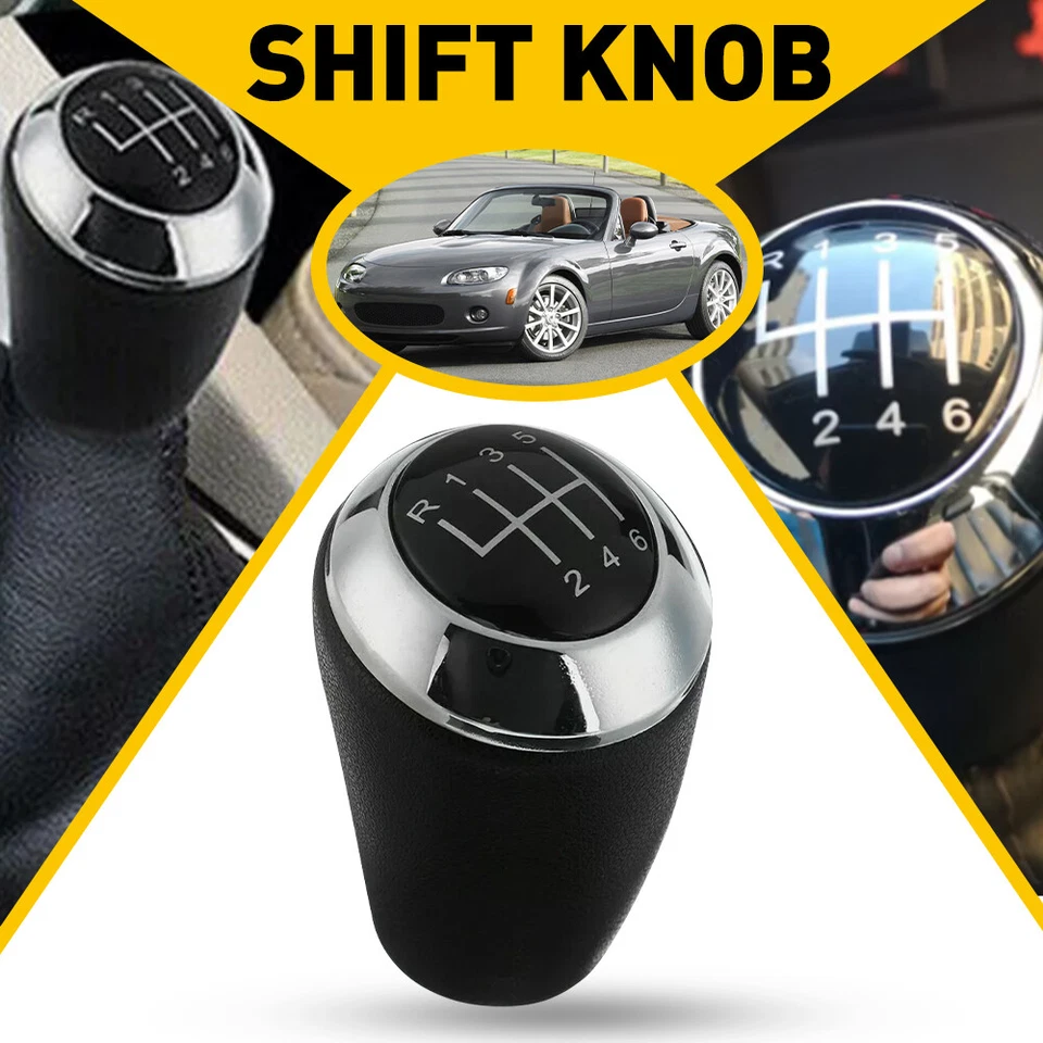 Perilla de cambio de marchas de 6 velocidades manija palanca de cambios perilla de cambio para Mazda 3 5 6 CX-7 MX-5 K Foto 2 de 4