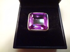 390 VINTAGE STERLING SILVER RING-925-SIZE-7-BEAUTIFUL STONE