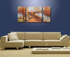 Landscape Tree Oil Painting Home Decor HandPainted Canvas Drawing Gift UnFramed