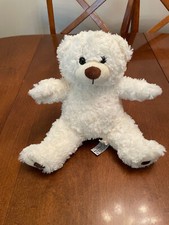 2001 The Bear Factory White With Brown Teddy Bear 9 in Stuffed Plush Animal