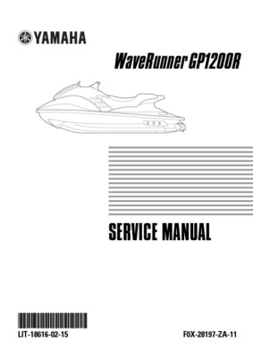 Yamaha Waverunner GP1200R 2001 Repair Workshop Service Manual LIT-18616-02-15