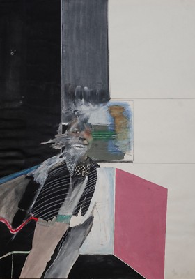 Hans Nyga, ''FACE I, 1974''  BRITISH STYLE,  66x86cm, TOP Nachlass