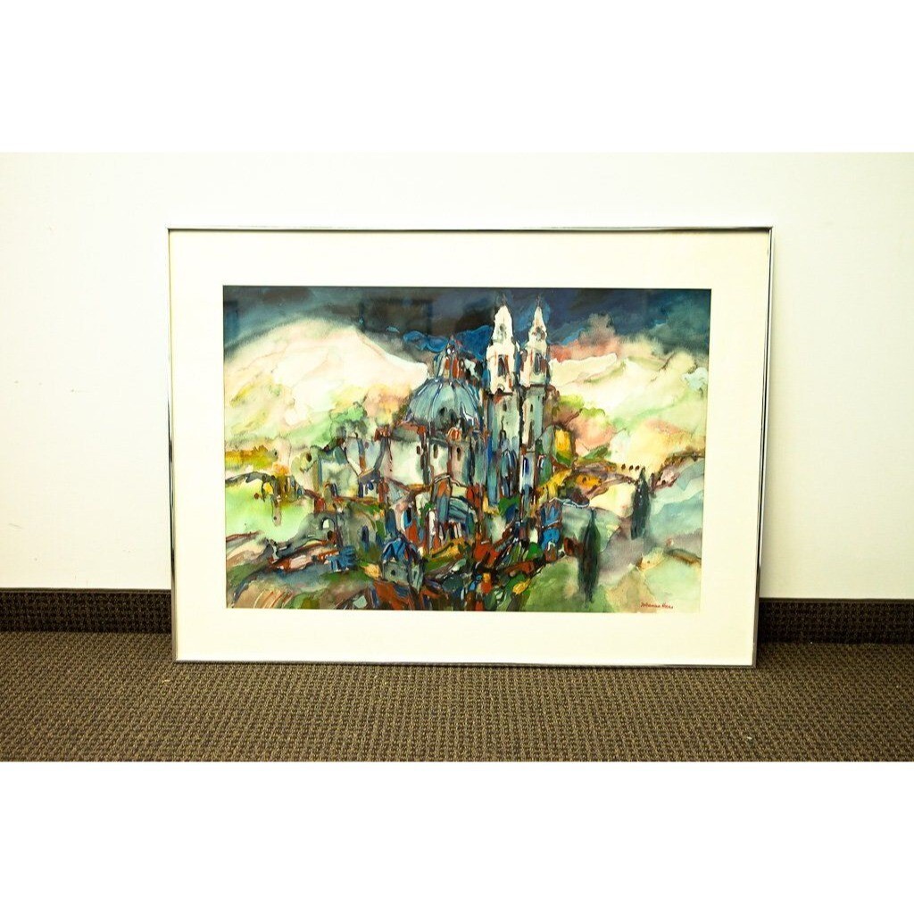 Vintage 1970's Johanna Haas Artist, Watercolor Painting