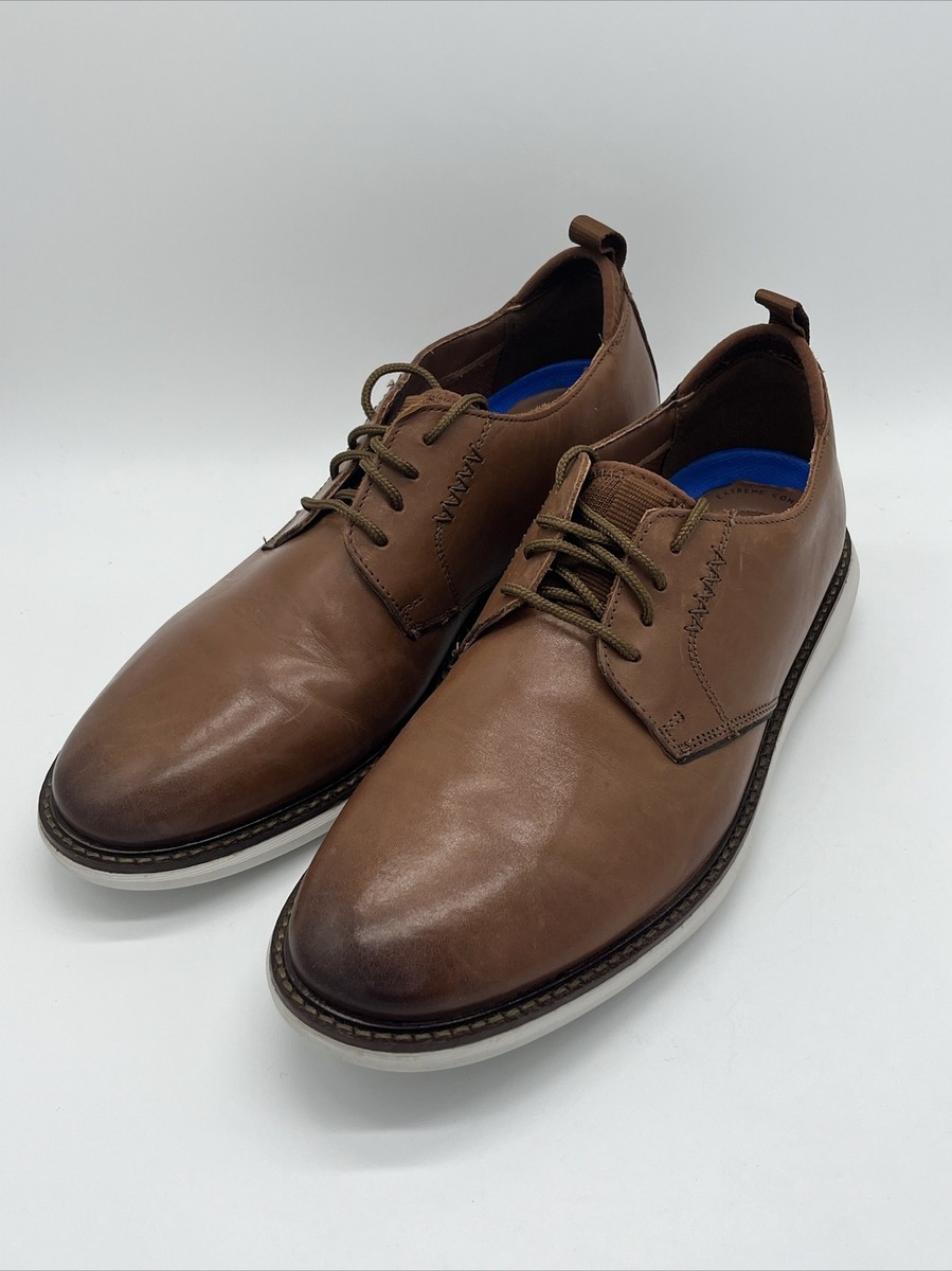 Clarks Brantin Low Oxfords in Dark Tan Leather (55732) Men display picture 1