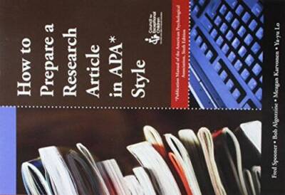 How to Prepare a Research Article in APA Style, Revised - Paperback - GOOD