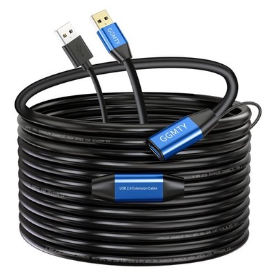 65 Foot USB 2.0 Type A Male To Female Active Repeater Extension Cable 480 Mbps
