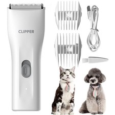 Dog Grooming Kit Clipper for Thick Coat Low Noise Cordless Cat Hair Trimmer R...