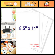 Heavyweight White Cardstock 8.5x11" 230gsm - 85lb Paper for Crafts, Invitations,