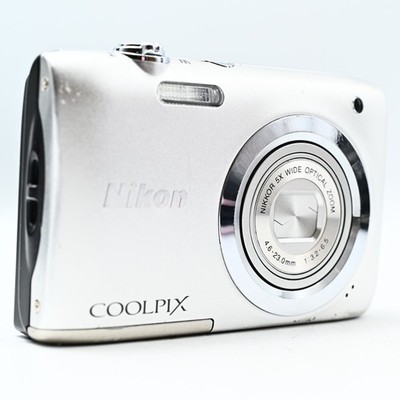 Nikon Coolpix A100 Silver Compact Digital Camera Used Tested from
