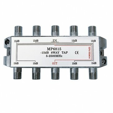 8-Way Splitter F-Connector 15 dB Engel