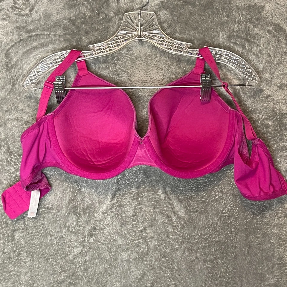 Cacique Women Y2K Full Coverage Underwired Pink Lightly Lined T Shirt Bra 42C - Image 3 of 4