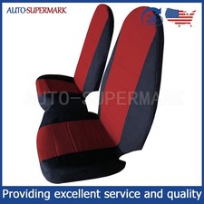 Car Seat Covers For 1998 - 2003 Ford Ranger 6040 High Back Black Red Center Car Seat Covers For 1998 - 2003 Ford Ranger 6040 High Back Black Red Center