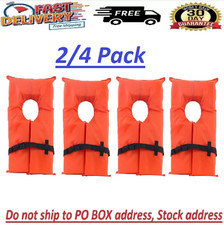 Adult Life Jacket, Orange - X2O U.S. Coast Guard Approved Type II, 2/4 Pack