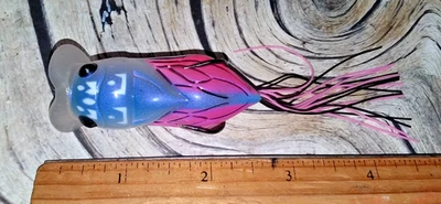 WEIHAL OUTDOOR PRODUCTS INC. LTD New Listing#D 1 PC BLUE/PINK 12.6g 65mm Cicada Popper Soft Topwater Silicone Lure!!