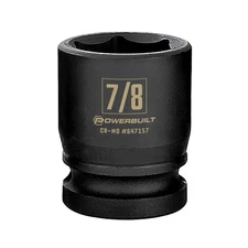 Powerbuilt 1/2 Inch Drive x 7/8 Inch 6 Point Impact Socket - 647157