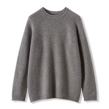 Pure Cashmere Sweater for Women, Mid-Length, Loose and Laid-Back, Large-Sized Kn