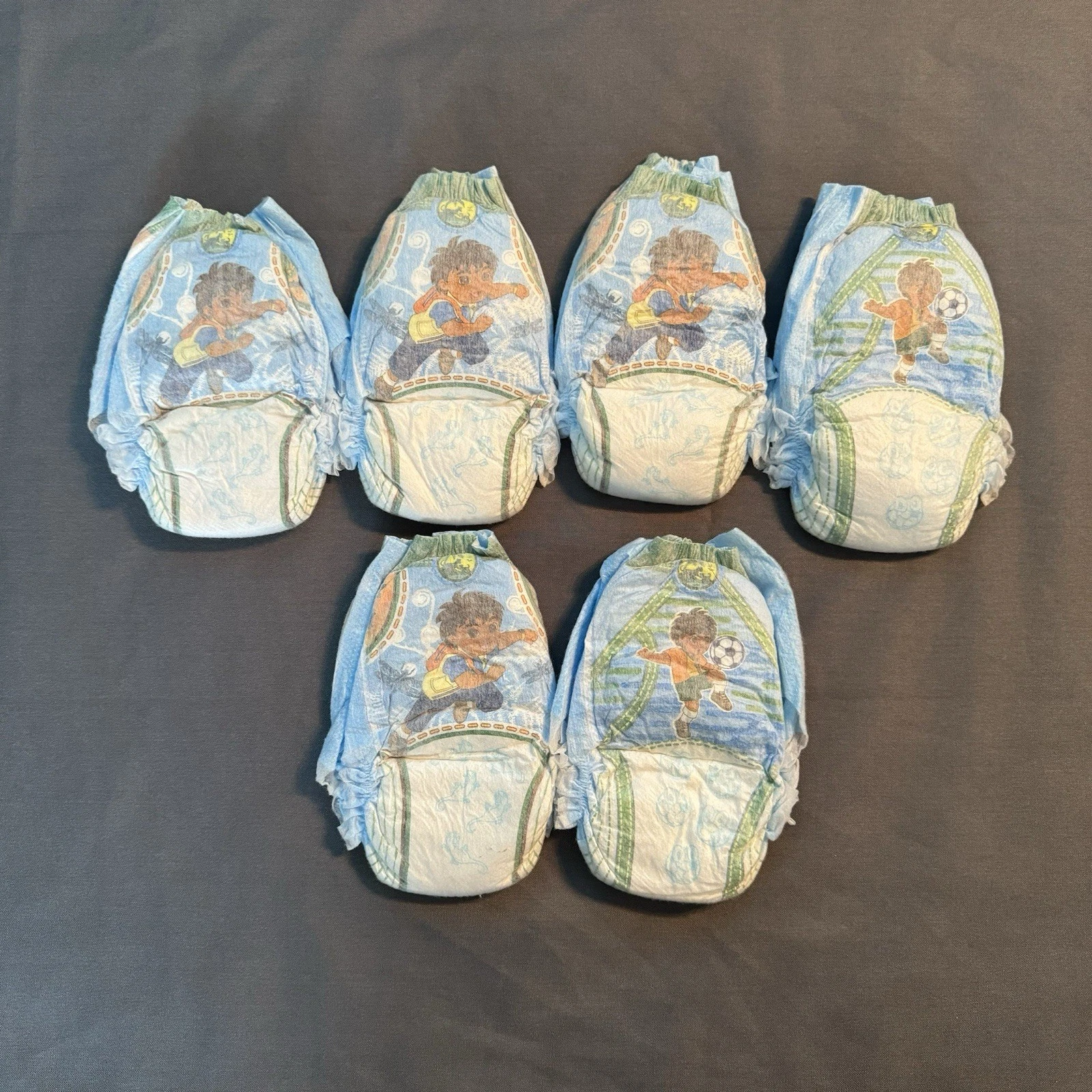 Pampers Easy Ups Size 4 Diego Pull Up Diapers Dora The Explorer Soccer Rare