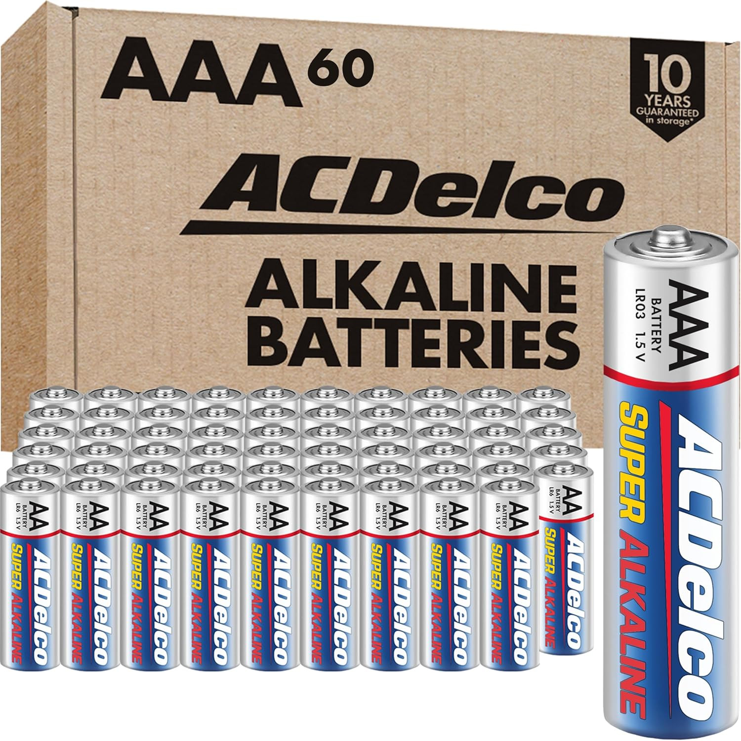 ACDelco 60-Count Triple AAA Batteries, Maximum Power Super AAA-60 Count-image