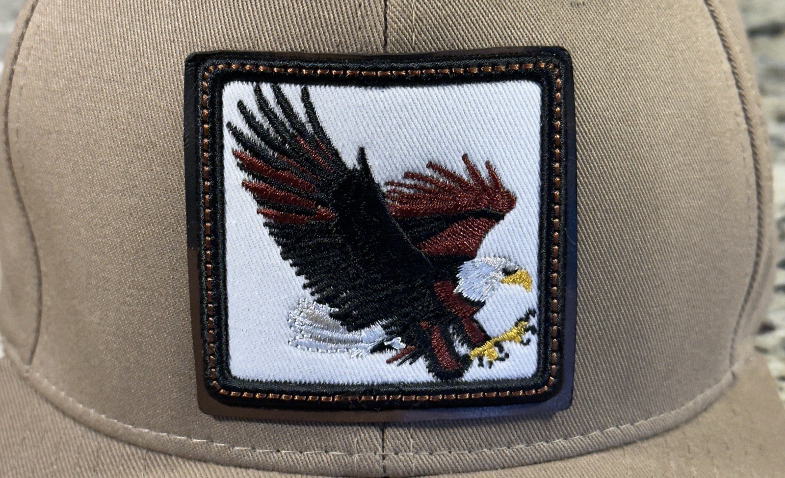 Bald Eagle Hat Cap Khaki Patch Snappback BSW Supe… - image 6
