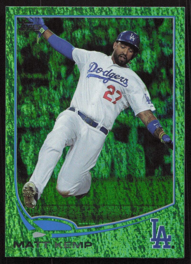 2013 Topps #242 Matt Kemp Emerald Foil Los Angeles Dodgers