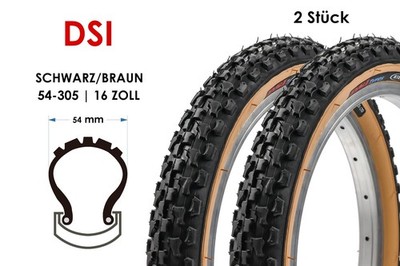 2 Stück 16 Zoll Fahrrad Reifen 16x2.125 MTB Mountain Bike Jugendräder 54-305