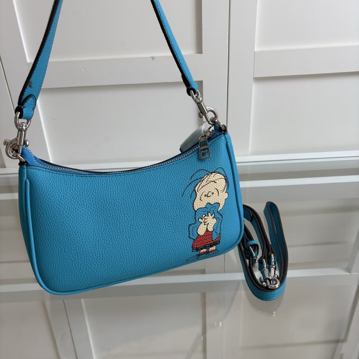 Buy COACH x PEANUTS CBM31 Teri Shoulder Bag Linus Parrot Blue