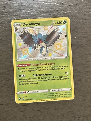 Decidueye SV003/SV122 Shining Fates: Shiny Vault Pokemon TCG -EN NM