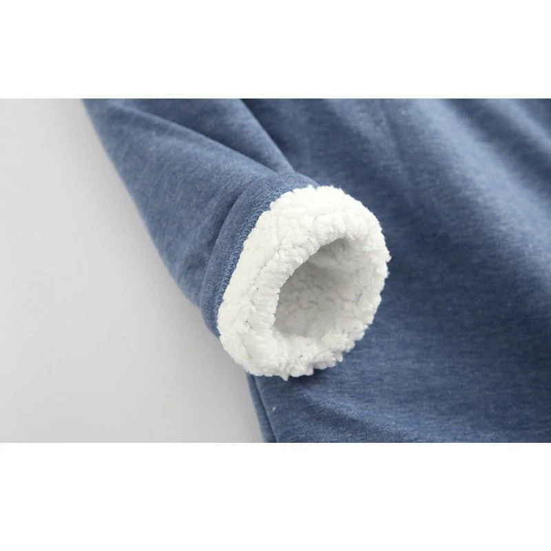 Prendas para el torso gruesas de manga larga Camiseta cálida forrada térmica para mujer otoño invierno Foto 4 de 4