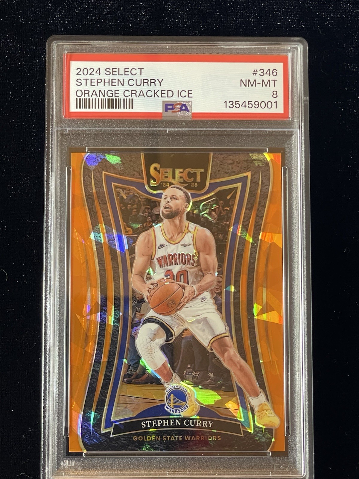 2024 Select #346 Stephen Curry Mezzanine Orange Cracked Ice /275 RARE PSA POP view 4