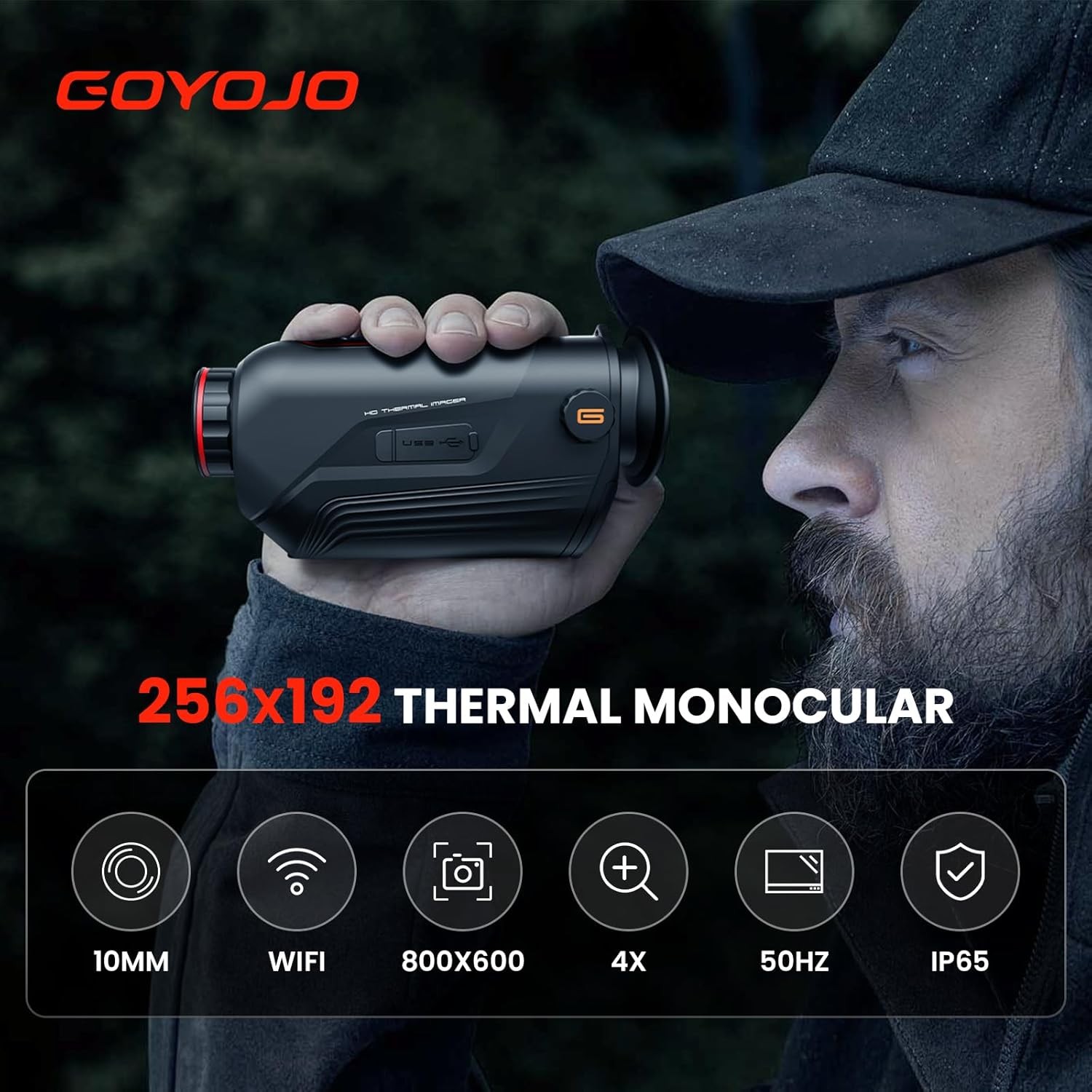 GOYOJO Thermal Imaging Monocular for Hunting 15mm/10mm Focal